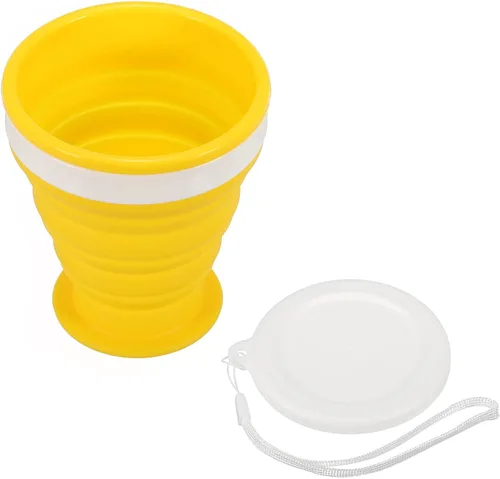 Miniatura 12 de PATIKIL Taza plegable, 6.8 fl oz de viaje, plegable, de silicona, portátil, para acampar, senderismo, al aire libre, azul