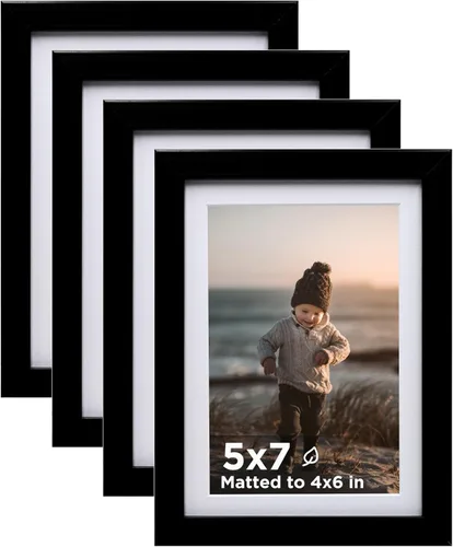 Miniatura 93 de KINLINK Marco de Fotos A3 Negro Juego de 4, Marcos de Fotos de Madera con Paspartú A4 con Plexiglás para A4 con Paspartú o A3 sin Paspartú