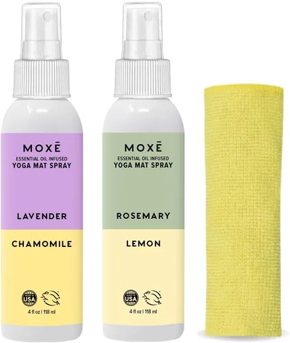 Miniatura 8 de MOXE Limpiador de esterillas de yoga, certificado Green America, aceites esenciales de romero y limón, seguro para todas las alfombrillas y equipos