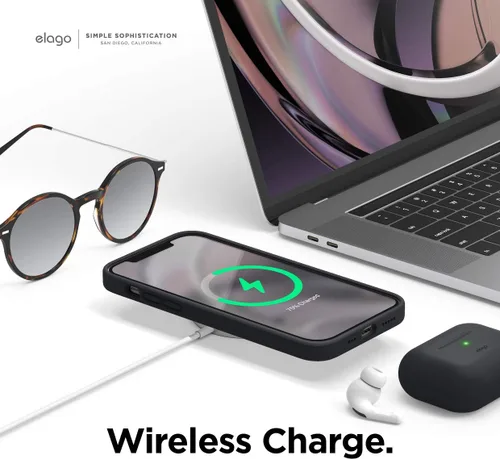Miniatura 7 de elago Funda magnética de silicona compatible con MagSafe compatible con iPhone 12 y compatible con iPhone 12 Pro de 6.1 pulgadas, imanes integrados