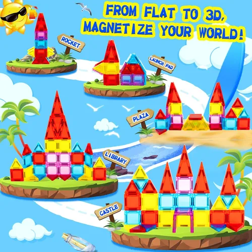 Miniatura 3 de Mini fichas magnéticas para niños, juego de construcción magnética, juguetes de viaje STEM para niños y niñas de 3 años en adelante, juguete