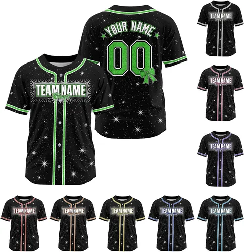 Camiseta de béisbol de uniforme de animadora personalizada, camiseta de animadora para niñas, mujeres, jóvenes, niños, camiseta con purpurina