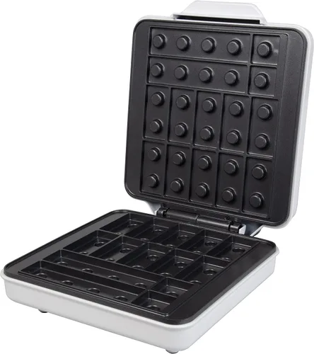 Miniatura 7 de Gofrera eléctrica para bloques de construcción: cocina gofres festivos divertidos y panqueques, haz casas y autos de hombre de jengibre con gofres