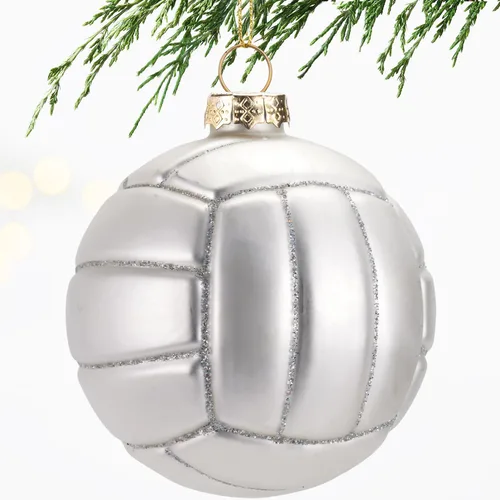 Miniatura 9 de Adorno soplado de vidrio de sóftbol de Navidad de 3.15 pulgadas, mini bola deportiva pintada a mano 2025 para niños y niñas, árbol de Navidad