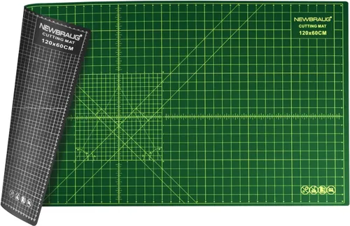 Miniatura 9 de NEWBRAUG Alfombrilla de corte autocurativa perfecta de 18'' × 24'', tabla de corte giratoria con cuadrícula antideslizante, necesaria para Verde &