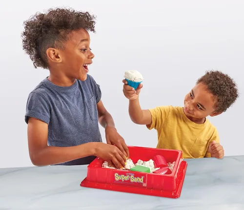 Miniatura 6 de SUPER SAND 383324.208 Arena mágica clásica súper suave para niños de 3 años en adelante, blanca, 10.5 x 2.0 x 10.5 in