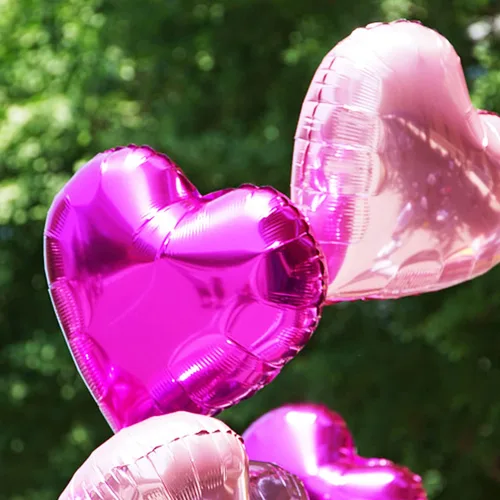 Miniatura 3 de Simple polymer Globos de papel de aluminio con forma de corazón rosa de 18 pulgadas para decoración de fiestas, paquete de 20