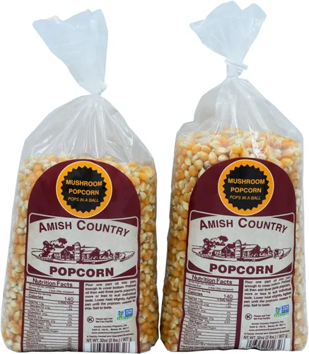 Miniatura 10 de Amish Country Popcorn Núcleos de hongos de 1 libra Anticuado, sin OMG y sin gluten (bolsa de 1 libra)