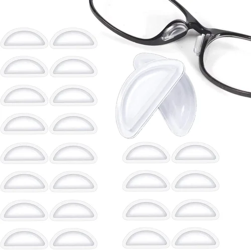 Miniatura 8 de SAIGO 12 pares de almohadillas adhesivas de silicona suave antideslizantes para la nariz, cámara de aire, cojines de aire para lentes, gafas de sol