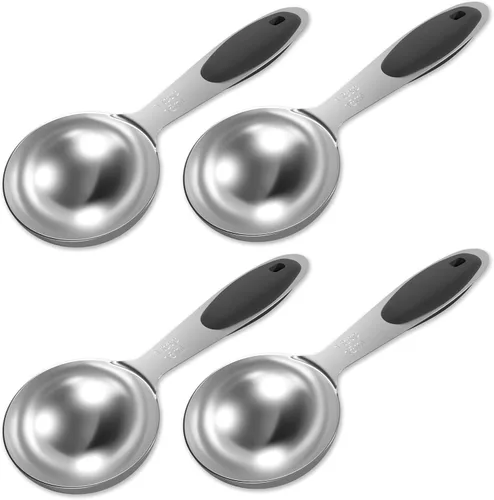 Miniatura 13 de LEIFENY Cuchara dosificadora individual de acero inoxidable, 2 unidades de 1/2 cucharada (1.5 cucharaditas, 1/4 oz, 0.3 fl oz) con agarre