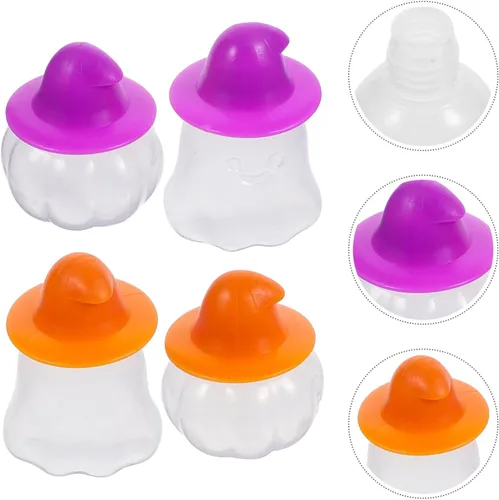 Miniatura 7 de Luxshiny Juego de 4 mini botellas para condimentos reutilizables y portátiles con tapas a prueba de fugas para viajes, cocina, picnic
