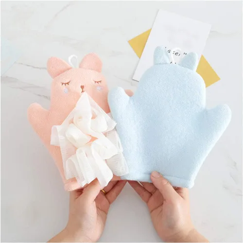 Miniatura 4 de Esponja de baño para niños, lindo guante de baño de animal, esponja de lavado suave para bebé y niños pequeños