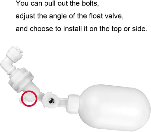 Miniatura 3 de Válvula de bola flotante de 1/4 de pulgada de conexión rápida de plástico ajustable tanque de agua válvula de control de nivel (paquete de 3)