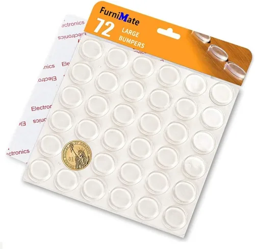 Miniatura 17 de 4 piezas de topes largos para muebles - Protectores de pared, tope de puerta de refrigerador, 5.5x0.7x0.2 pulgadas