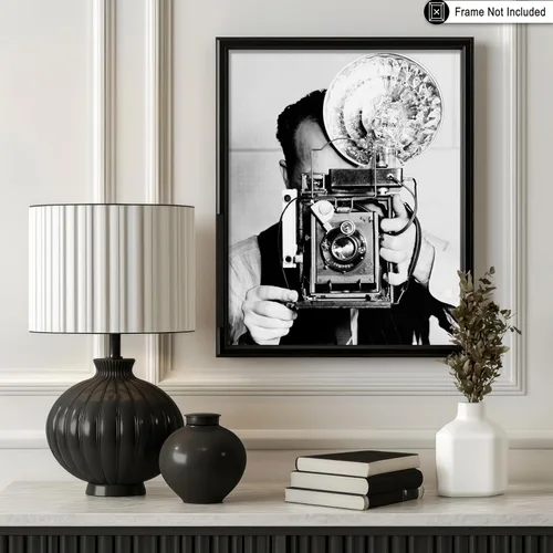 Miniatura 3 de Monem Art - Póster vintage con cámara antigua, impresión retro de fotógrafo, arte de fotografía, regalo para hombres, mujeres, camarógrafos, gran
