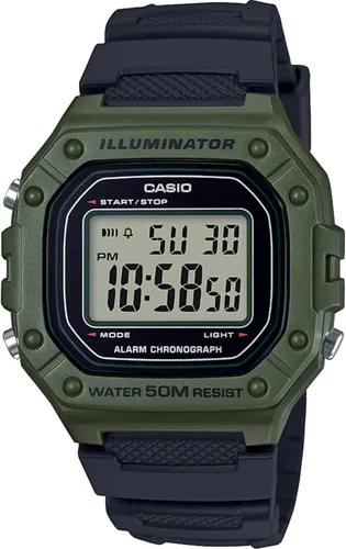 Miniatura 5 de Casio W218H Series Men’s Digital Watch 50M WR 1/100 Second Stopwatch 100 SEC Chronograph LED Backlight Countdown Timer Daily Alarm