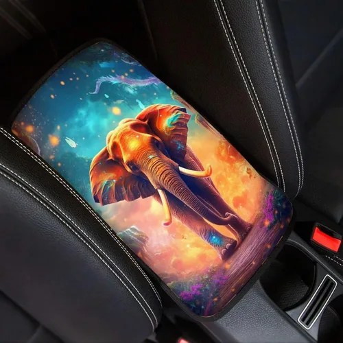 Miniatura 18 de Funda para reposabrazos de automóvil, ajuste universal para la mayoría de automóviles, SUV, camiones, sedán, patrón fresco, plegable, cómoda, Oso