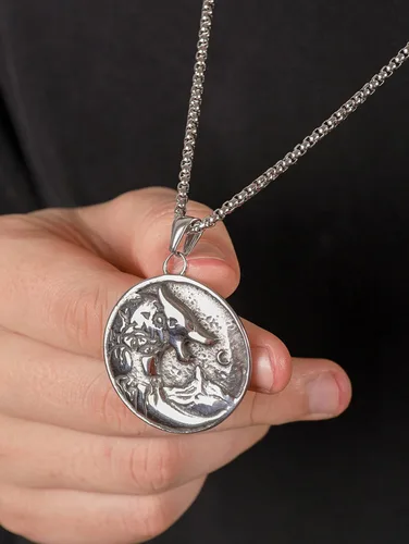 Miniatura 5 de HAQUIL Fenrir Wolf Necklace, Norse Wolf Fenrir Ragnarok Pendant,Viking Jewelry Gift for Men and Women