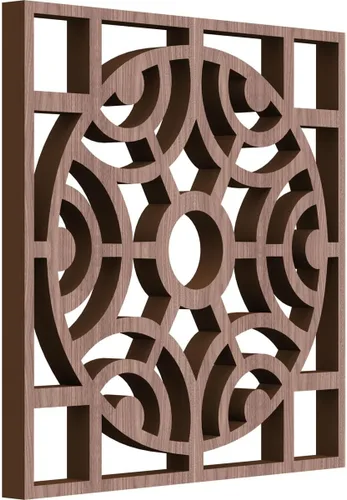 Miniatura 45 de Walton Paneles de pared decorativos de madera con calado, pequeños, 11 3/8 pulgadas de ancho x 11 3/8 pulgadas de alto x 1/4 pulgadas de alto, nogal