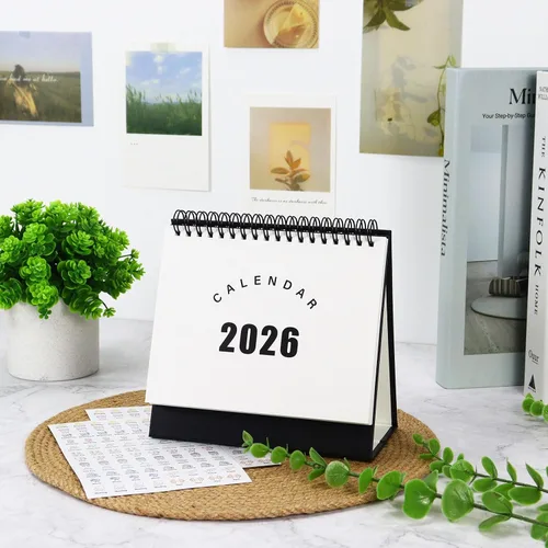 Miniatura 4 de Multibey Calendario de escritorio 2025-2026, calendario de escritorio pequeño abatible de 6.5 x 6.5 pulgadas, julio 2025-diciembre 2026, calendario