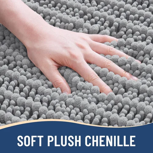 Miniatura 5 de Arotive Tapetes de baño de felpilla y tapetes para inodoro en forma de U, tamaño de alfombra de baño 30 x 20 pulgadas y alfombras de inodoro de 24 x