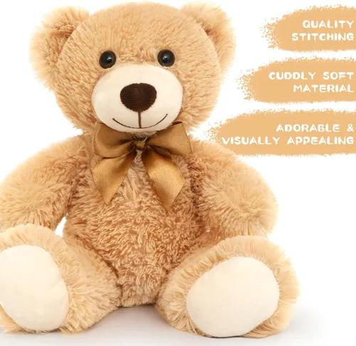 Miniatura 4 de Tezituor Oso de peluche a granel, 5 paquetes, 14 pulgadas, pequeño oso de peluche a granel, centro de mesa de osos de peluche para baby shower, osos