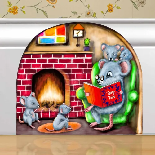 Miniatura 9 de Pegatina con agujero de ratón, adhesivo de pared extraíble, decoración de cocina, amante del café, refrigerador, diversión, agujero de ratón