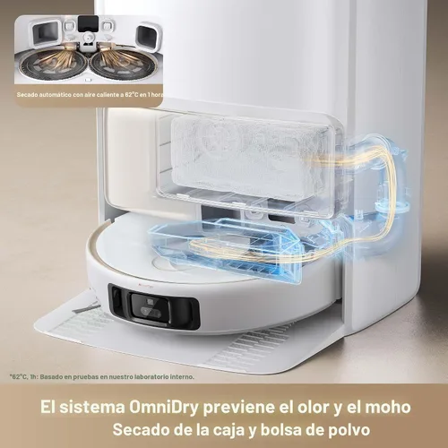 Miniatura 7 de Mova V50 Ultra - Robot aspirador y trapeador completo autolimpiante, succión de 24,000 Pa, navegación elevable con superación de obstáculos y Blanco
