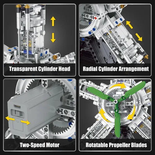 Miniatura 4 de V8 Kit de modelo de motor que funciona, construye tu propio mini motor de automóvil visible, juego de construcción de experimentos de ciencia física