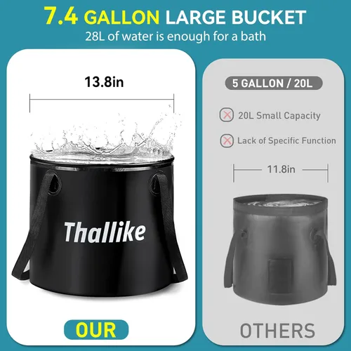 Miniatura 4 de Portable Hot Shower for Camping Shower Tent Kit, 1000W Immersion Heater, Rechargeable Camping Shower Pump, Pop Up Shower Tent with 6.6 Gallons Kit