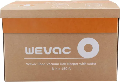 Miniatura 6 de Wevac Rollo de sellado al vacío de alimentos de 8 pulgadas x 150 pies con cortador, bolsas selladoras al vacío ideales para conservar alimentos, sin