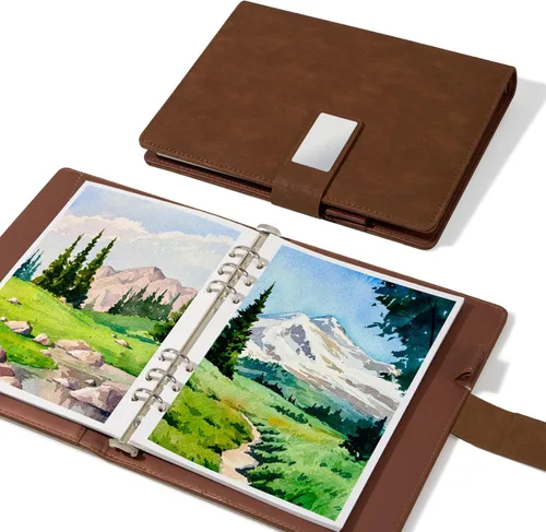 Libro de bocetos de acuarela Lightwish, papel de acuarela 100% algodón sin ácidos, 300 gsm/140 lb papel de acuarela prensado en frío para artistas,