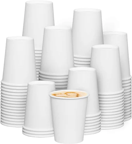 GUSTO [8 onzas - 300 unidades Tazas de papel desechables blancas, Tazas de café caliente - Tazas calientes ecológicas (anteriormente paquete Comfy)]