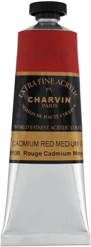 Miniatura 182 de Charvin Pintura acrílica profesional extrafina – verde absenta, tubo de 2.1 fl oz, pigmentos de triple fresado, resistente a la luz, pinturas