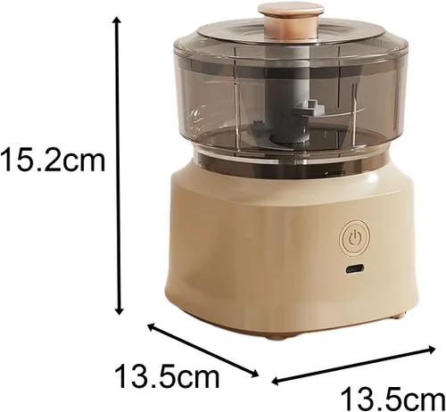 Miniatura 6 de Mini picadora eléctrica de ajo, licuadora de ajo, 11.8 fl oz, herramientas de cocina automáticas a prueba de salpicaduras, picadora de carne