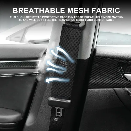 Miniatura 3 de 2 fundas para cinturón de seguridad de automóvil, almohadillas suaves para cinturón de seguridad, fundas para el cuello, protector de correa