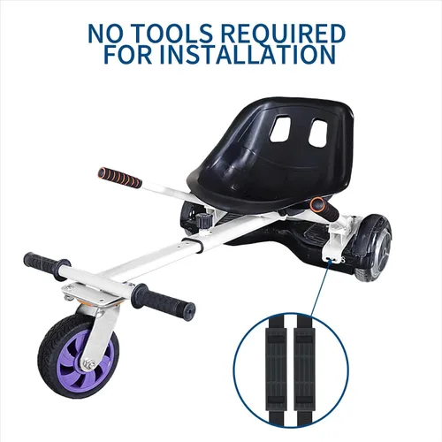 Miniatura 5 de 2 correas ajustables de fijación para asiento de aeropatineta y 2 ganchos protectores de correa para accesorios de kart auto equilibrio