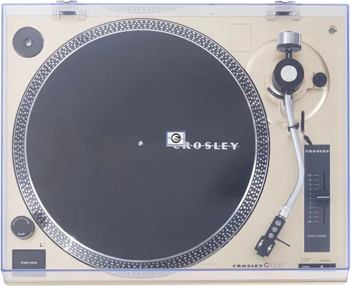 Miniatura 25 de Crosley KT100BT-CP - Sistema estéreo de tocadiscos Bluetooth con altavoces, champán