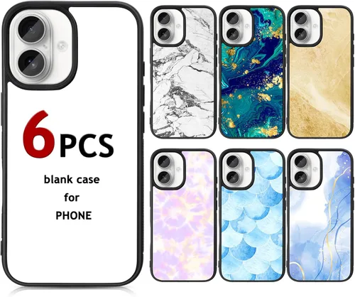 Miniatura 12 de Weewooday - 6 piezas de fundas para teléfono de sublimación en blanco DIY imprimibles antideslizantes a prueba de golpes personalizadas con prensa