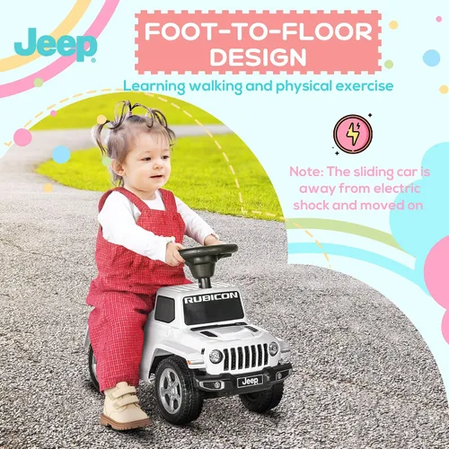 Miniatura 6 de Aosom Coche de empuje para niños, con sonidos del motor y almacenamiento debajo del asiento, auto deslizante con bocina, juguete para sentarse
