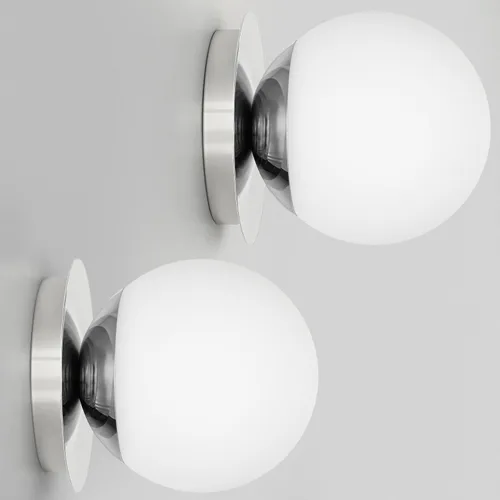 Miniatura 13 de 1 aplique de pared negro mate, moderno aplique de baño con vidrio de globo lechoso, lámpara de pared para espejo de baño, sala de estar, pasillo