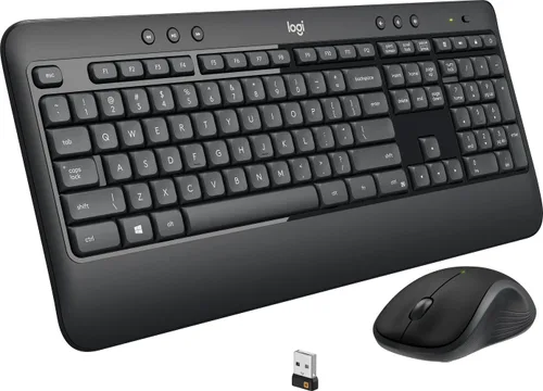 Logitech Combo de teclado inalámbrico avanzado MK540 y mouse inalámbrico M310 - Teclado y mouse de tamaño completo, conectividad segura de 2.4 GHz