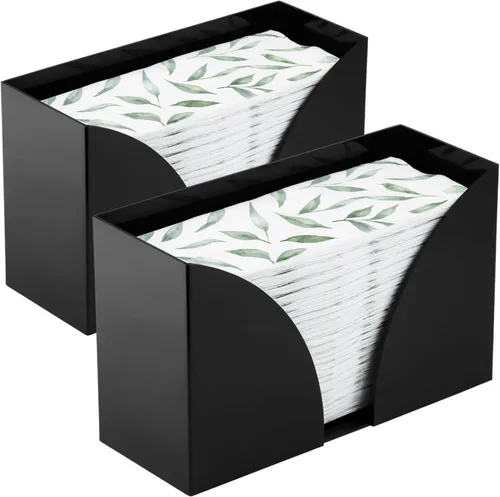 Miniatura 10 de SimplyImagine Dispensador de toallas de papel acrílico para encimera, bandeja abierta para servilletas múltiples, plegado en C, plegado en Z