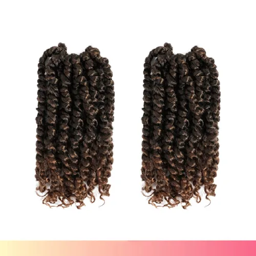 Miniatura 18 de BOHOBABE Cabello de Ganchillo Pre-retorcido Passion Twist de 14 Pulgadas Cabello Corto Ombré Gris Pre-enrollado de Ganchillo Passion Twist para Gris