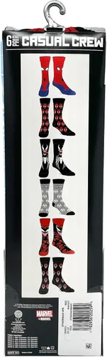 Miniatura 3 de Hyp Spiderman Venom Carnage Marvel Comics - Calcetines para hombre, paquete de 6 pares, Multi