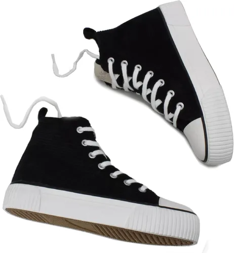 Miniatura 7 de PepStep Women's Fashion Platform High Top Sneakers, Cute Corduroy or Faux Lamb's Fur UpperMemory Foam Insole,Trendy Slim Shoe Lace