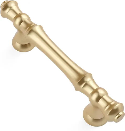 Miniatura 33 de Asidrama 1 paquete de 3 pulgadas (2.992 in) de latón cepillado, tiradores dorados para gabinete de cocina, accesorios para gabinetes de cocina