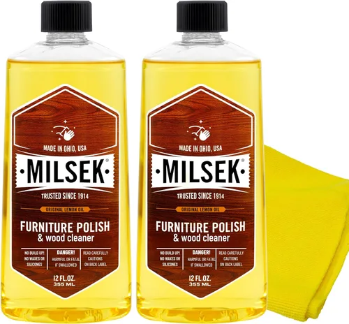 Miniatura 10 de Milsek Esmalte para muebles, limpiador de muebles de aceite de limón y paño de pulido, 12 onzas líquidas