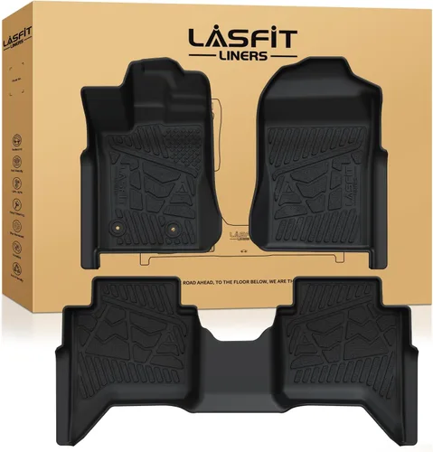 Miniatura 19 de LASFIT Alfombrillas delanteras para Ford F-150 2015-2026 F150 Lightning 2022-2025 SuperCrew & Super Cab Alfombra para todo tipo de clima, tapetes