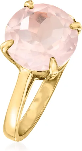 Miniatura 3 de Ross-Simons Anillo de cuarzo rosa de 3,20 quilates en oro amarillo de 14 quilates